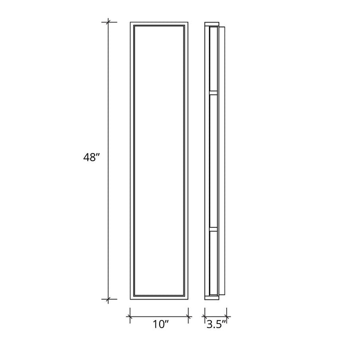 Justice Designs - PNA-7567W-WAVE-MBLK - LED Outdoor Wall Sconce - Porcelina - Matte Black