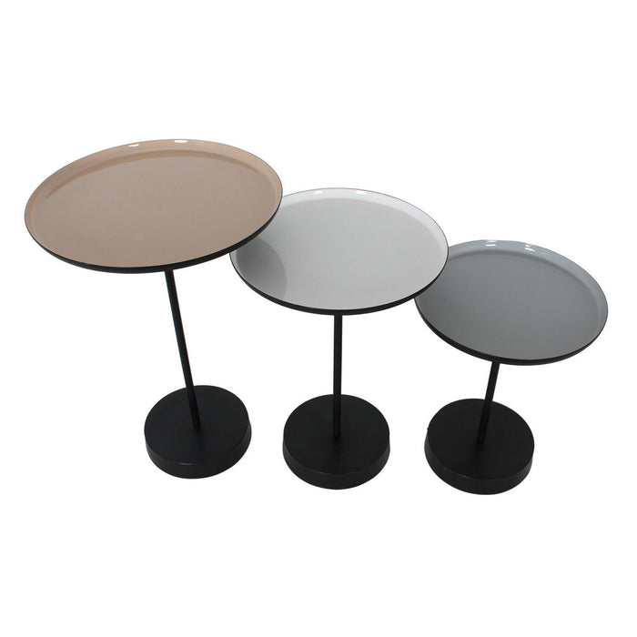 Renwil - TA111 - Accent Table - Stepping Stone - White/Beige/Grey Powder Coated/ Enamel