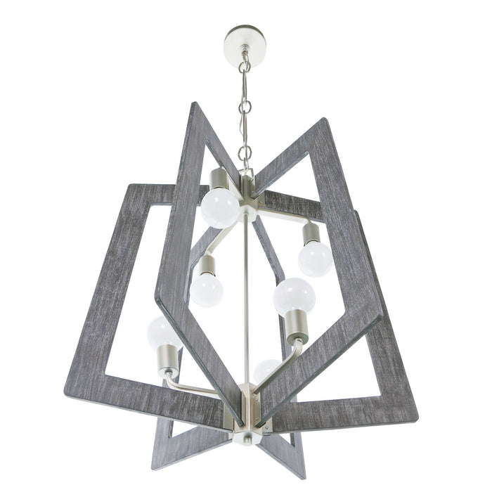 Varaluz - 268F06SOG - Six Light Chandelier - Lofty - Steel