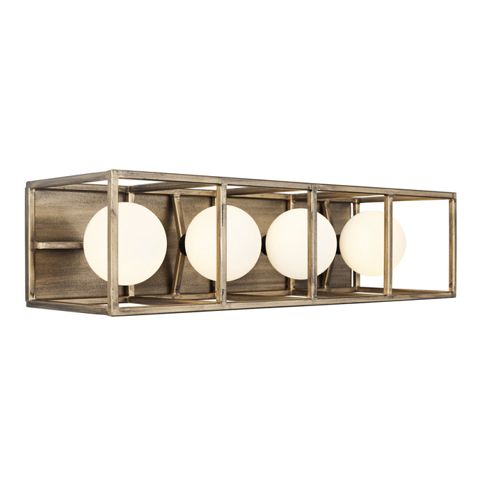 Varaluz - 325B04HGCB - Four Light Bath - Plaza - Havana Gold/Carbon