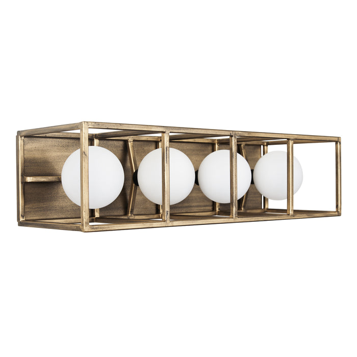 Varaluz - 325B04HGCB - Four Light Bath - Plaza - Havana Gold/Carbon