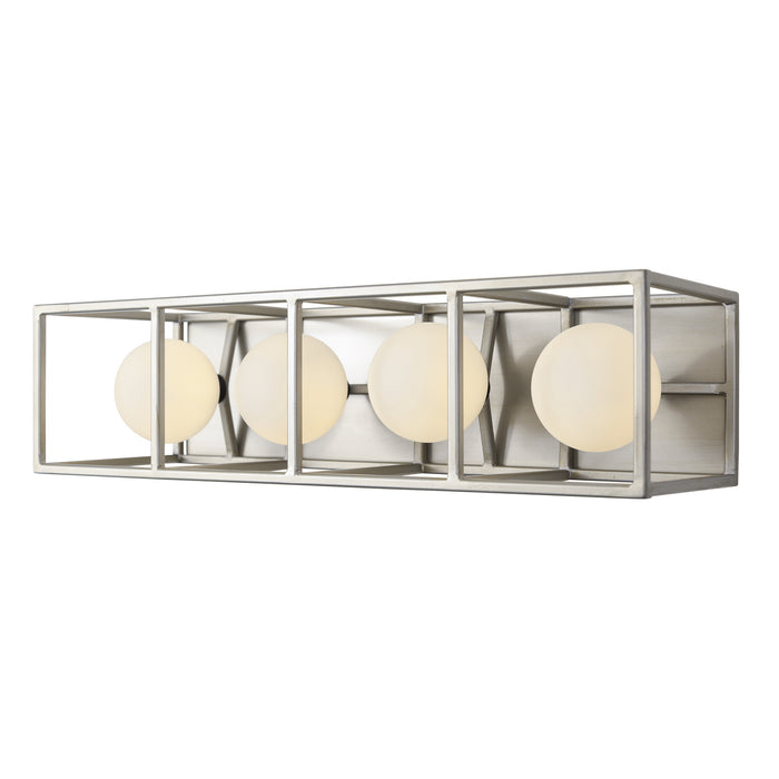 Varaluz - 325B04SOCB - Four Light Bath - Plaza - Silverado/Carbon