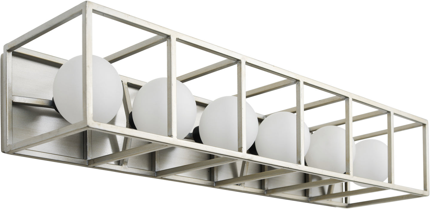 Varaluz - 325B06SOCB - Six Light Bath - Plaza - Silverado/Carbon