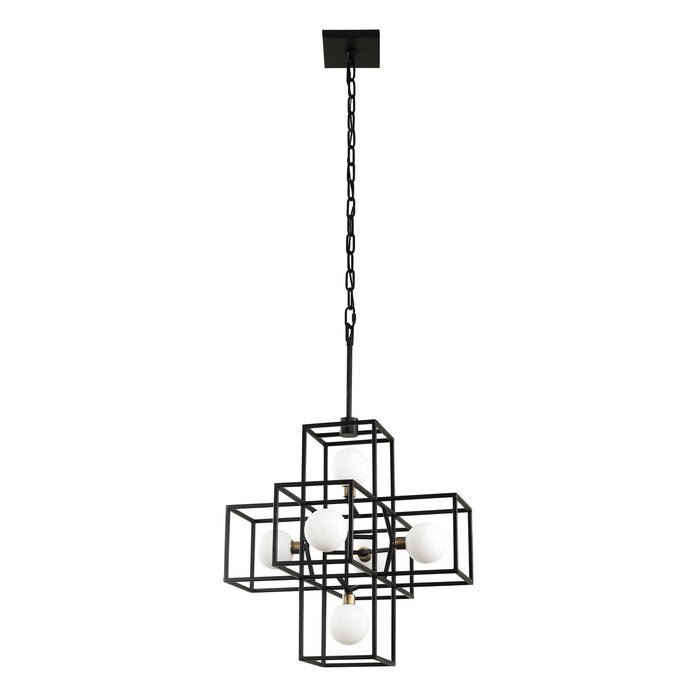 Varaluz - 325P06CBHG - Six Light Pendant - Plaza - Carbon/Havana Gold