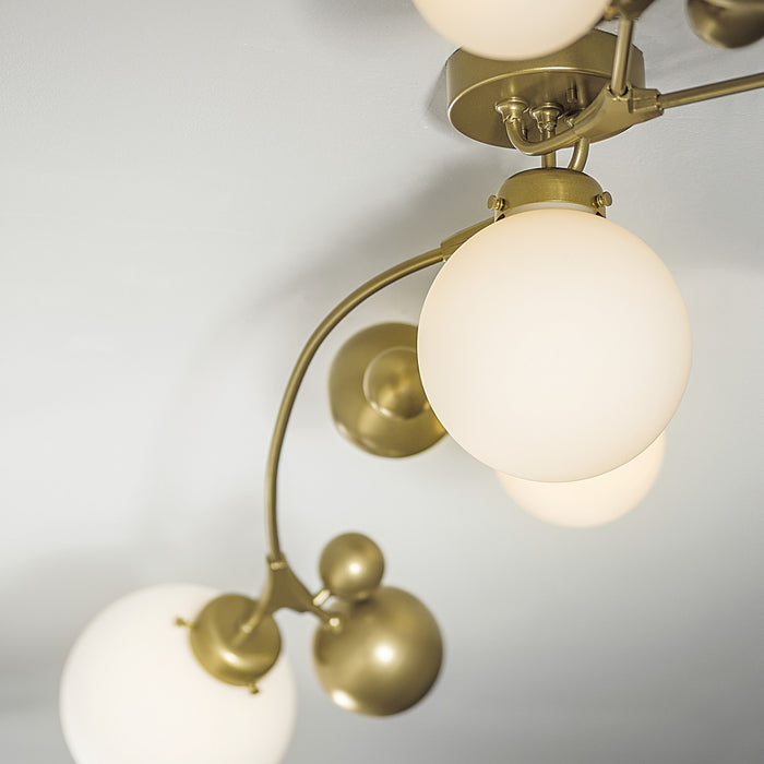 Hubbardton Forge - 128715-SKT-84-GG0639 - Five Light Semi-Flush Mount - Sprig - Soft Gold