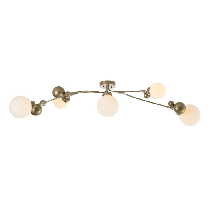 Hubbardton Forge - 128715-SKT-84-GG0639 - Five Light Semi-Flush Mount - Sprig - Soft Gold