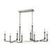 ELK Home - D4341 - Eight Light Chandelier - Sunsphere - Satin Nickel