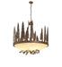 Meyda Tiffany - 120785 - Eight Light Pendant - Towering Pines - Pompeii Gold