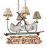 Meyda Tiffany - 217594 - Four Light Chandelier - Personalized - Natural Wood,Tarnished Copper