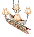 Meyda Tiffany - 217594 - Four Light Chandelier - Personalized - Natural Wood,Tarnished Copper