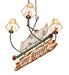 Meyda Tiffany - 217594 - Four Light Chandelier - Personalized - Natural Wood,Tarnished Copper