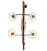 Meyda Tiffany - 217594 - Four Light Chandelier - Personalized - Natural Wood,Tarnished Copper