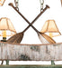 Meyda Tiffany - 217594 - Four Light Chandelier - Personalized - Natural Wood,Tarnished Copper