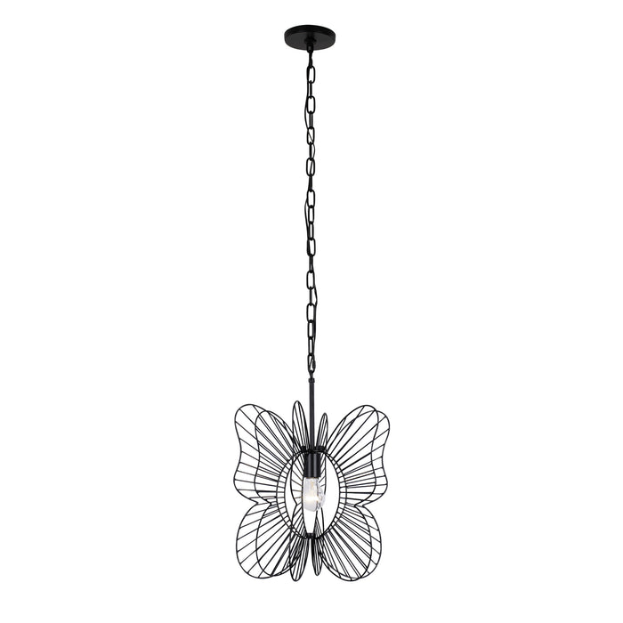 Varaluz - 330P01BL - One Light Mini Pendant - Monarch - Black