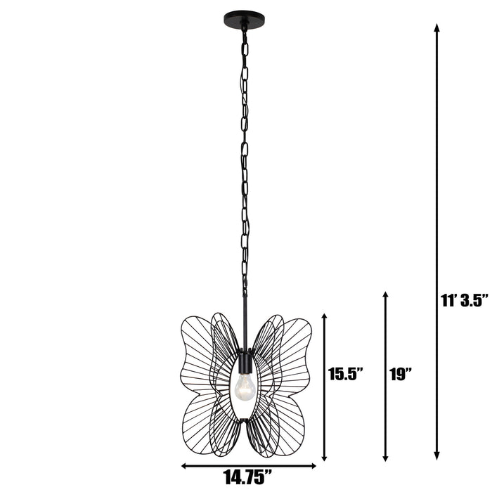 Varaluz - 330P01BL - One Light Mini Pendant - Monarch - Black