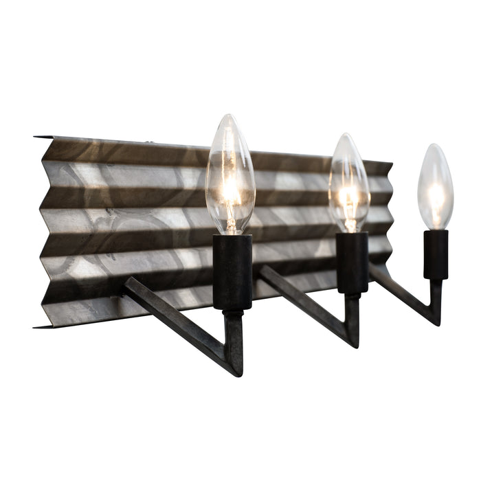 Varaluz - 337B03 - Three Light Bath - Flynne - Artistic Fired Steel