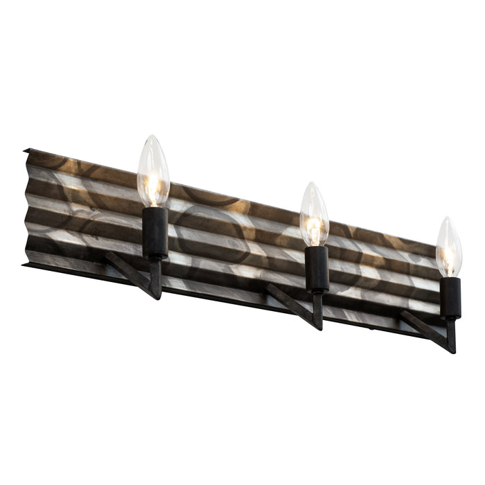 Varaluz - 337B03 - Three Light Bath - Flynne - Artistic Fired Steel