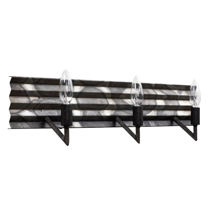 Varaluz - 337B03 - Three Light Bath - Flynne - Artistic Fired Steel