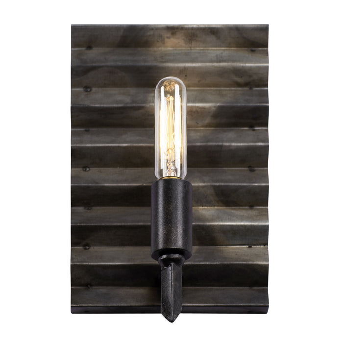 Varaluz - 337W01 - One Light Wall Sconce - Flynne - Artistic Fired Steel