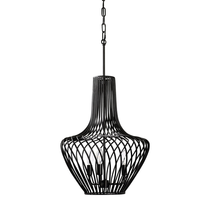 Varaluz - 339P03ABL - Three Light Pendant - Elsa - Black