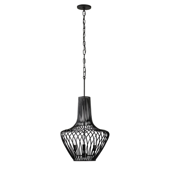 Varaluz - 339P03ABL - Three Light Pendant - Elsa - Black