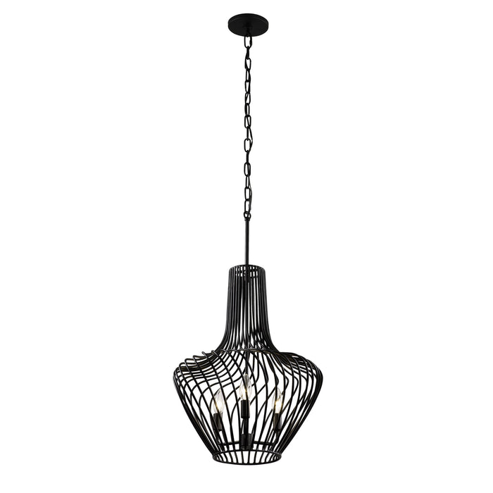 Varaluz - 339P03ABL - Three Light Pendant - Elsa - Black