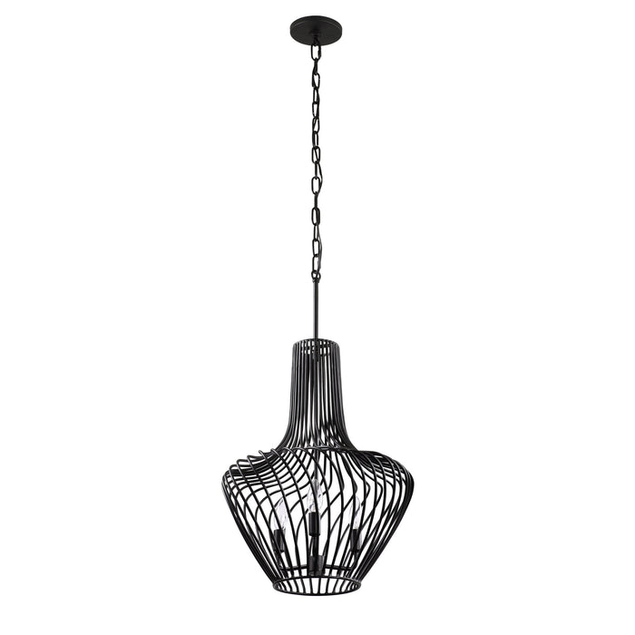 Varaluz - 339P03ABL - Three Light Pendant - Elsa - Black