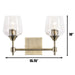 Varaluz - 340B02AB - Two Light Bath - Margaux - Antique Brass