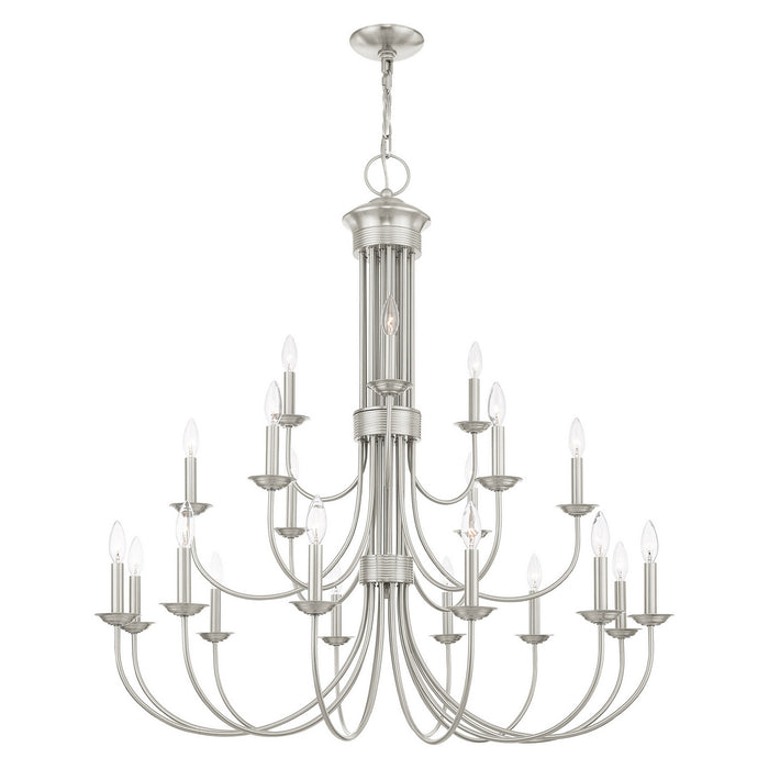 Livex Lighting - 42688-91 - 21 Light Chandelier - Estate - Brushed Nickel