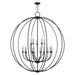 Livex Lighting - 46690-04 - 15 Light Chandelier - Milania - Black w/ Brushed Nickels