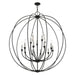 Livex Lighting - 46690-04 - 15 Light Chandelier - Milania - Black w/ Brushed Nickels