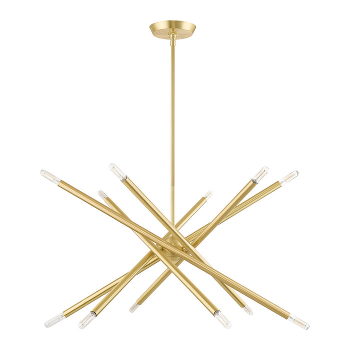 Livex Lighting - 46776-12 - 12 Light Chandelier - Soho - Satin Brass