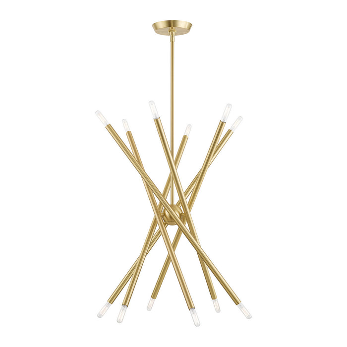 Livex Lighting - 46776-12 - 12 Light Chandelier - Soho - Satin Brass