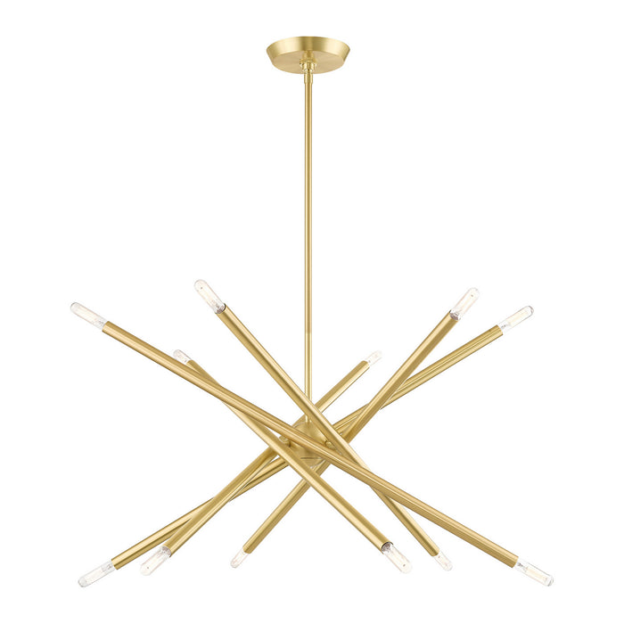 Livex Lighting - 46776-12 - 12 Light Chandelier - Soho - Satin Brass