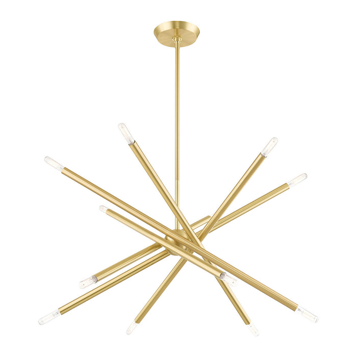 Livex Lighting - 46776-12 - 12 Light Chandelier - Soho - Satin Brass