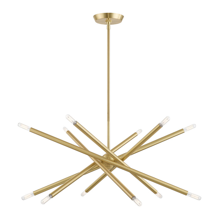 Livex Lighting - 46776-12 - 12 Light Chandelier - Soho - Satin Brass