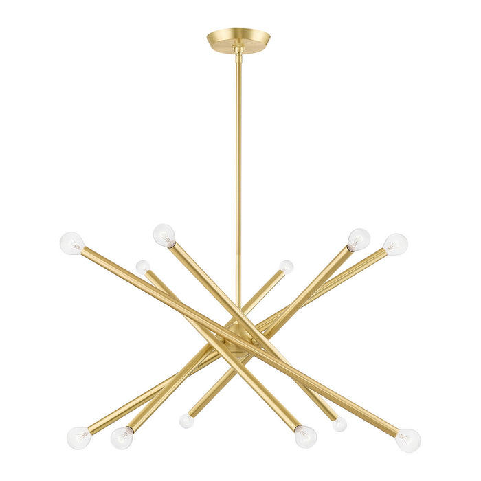 Livex Lighting - 46776-12 - 12 Light Chandelier - Soho - Satin Brass