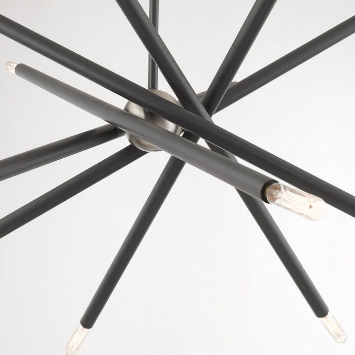 Livex Lighting - 46776-76 - 12 Light Chandelier - Soho - Scandinavian Gray w/ Brushed Nickels