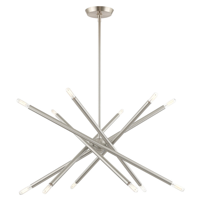Livex Lighting - 46776-91 - 12 Light Chandelier - Soho - Brushed Nickel