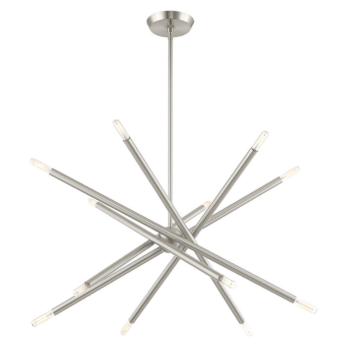 Livex Lighting - 46776-91 - 12 Light Chandelier - Soho - Brushed Nickel