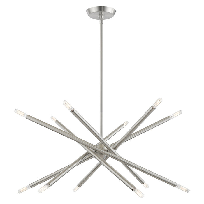 Livex Lighting - 46776-91 - 12 Light Chandelier - Soho - Brushed Nickel