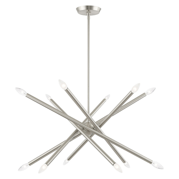 Livex Lighting - 46776-91 - 12 Light Chandelier - Soho - Brushed Nickel