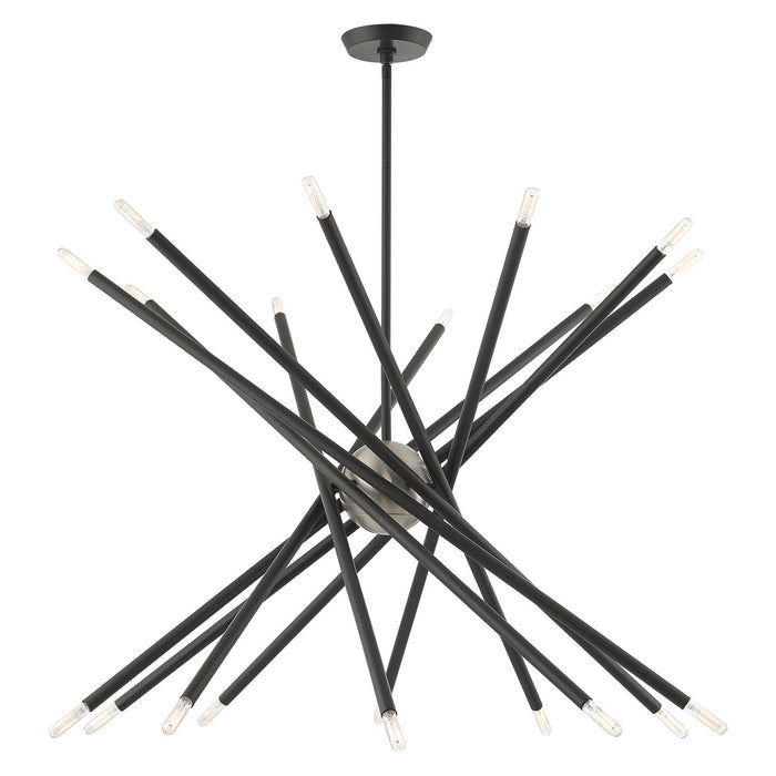 Livex Lighting - 46779-76 - 20 Light Chandelier - Soho - Scandinavian Gray w/ Brushed Nickels