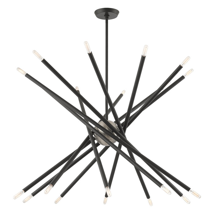 Livex Lighting - 46779-76 - 20 Light Chandelier - Soho - Scandinavian Gray w/ Brushed Nickels