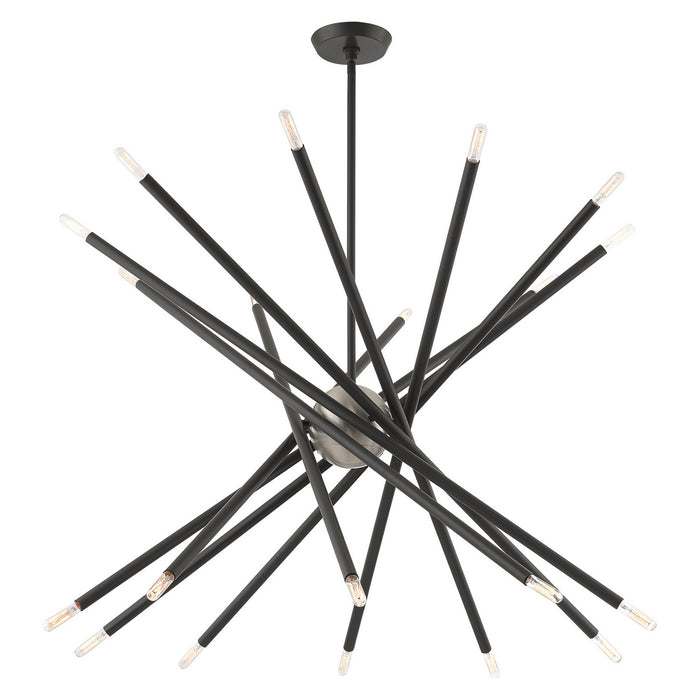 Livex Lighting - 46779-76 - 20 Light Chandelier - Soho - Scandinavian Gray w/ Brushed Nickels