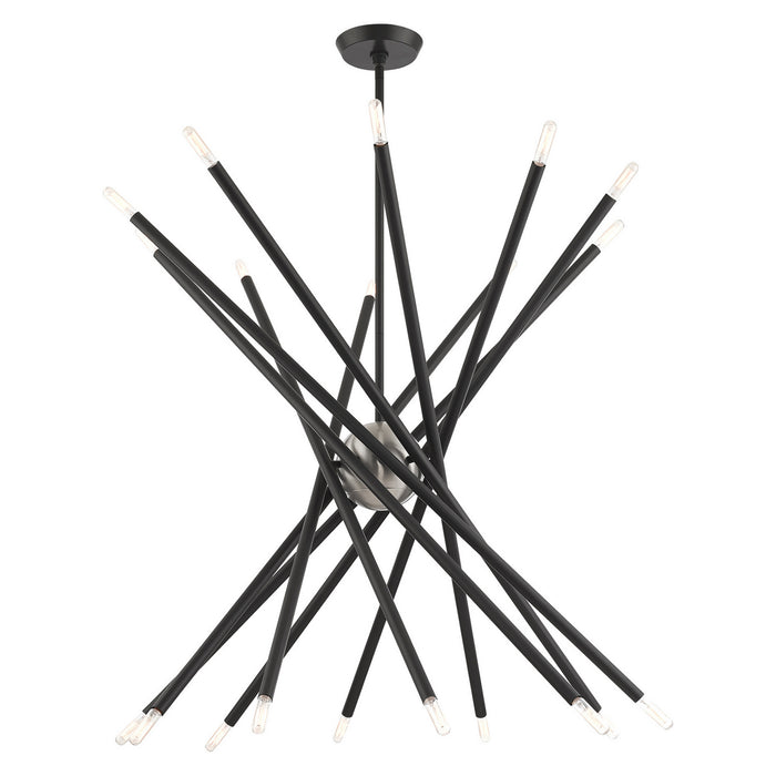 Livex Lighting - 46779-76 - 20 Light Chandelier - Soho - Scandinavian Gray w/ Brushed Nickels