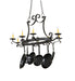 Meyda Tiffany - 188401 - Eight Light Pot Rack - Laramie - Antique Pewter