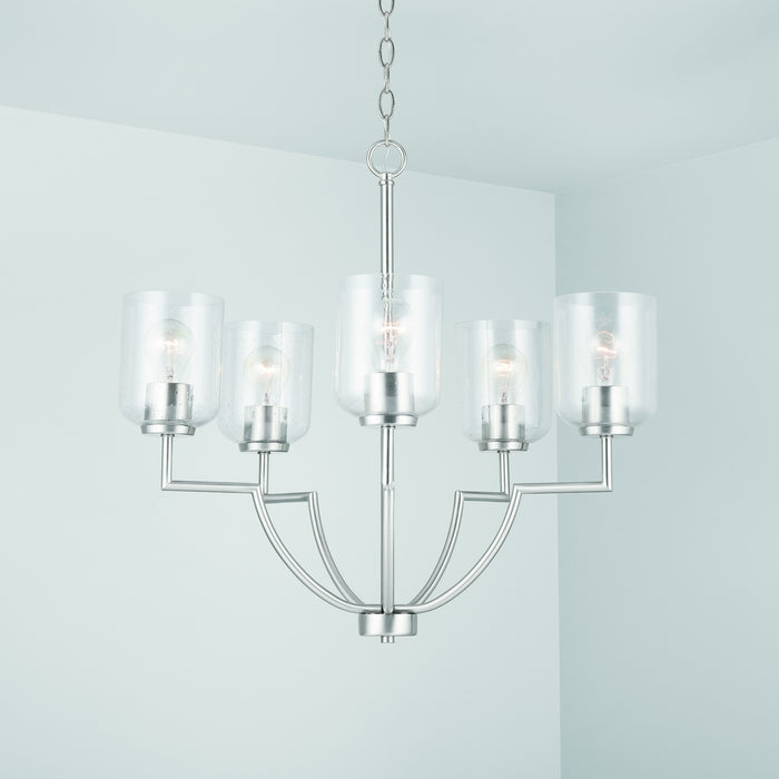 Capital Lighting - 439351BN-500 - Five Light Chandelier - Carter - Brushed Nickel