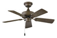 Hinkley - 901836FMM-NWA - 36 Inch Ceiling Fan - Cabana - Metallic Matte Bronze