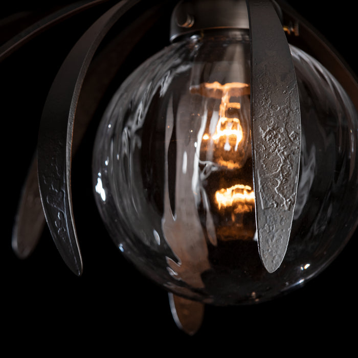 Hubbardton Forge - 124350-SKT-07-LL0631 - One Light Semi-Flush Mount - Dahlia - Dark Smoke